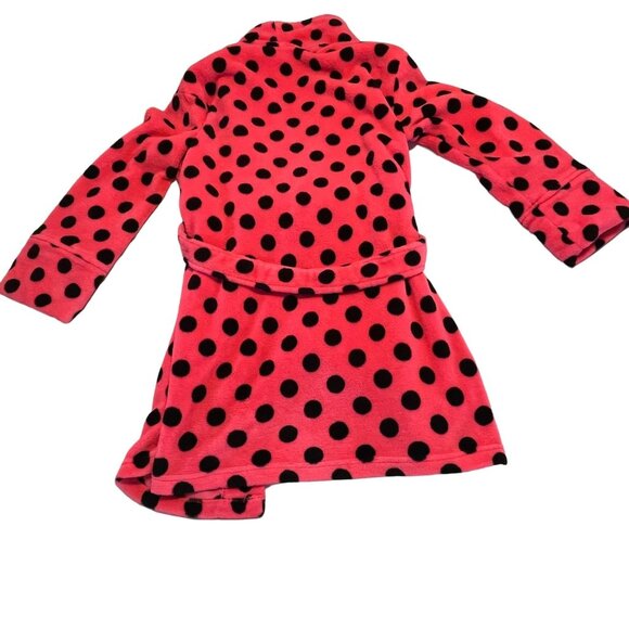 Victoria's Secret Bright PINK Women's XS Polka Dot Thick Soft Fleece Robe - Picture 10 of 16